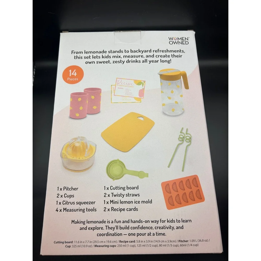 NEW Melii Lemonade Stand Set Aldi Exclusive 14 Piece Kids Kitchen Play Set